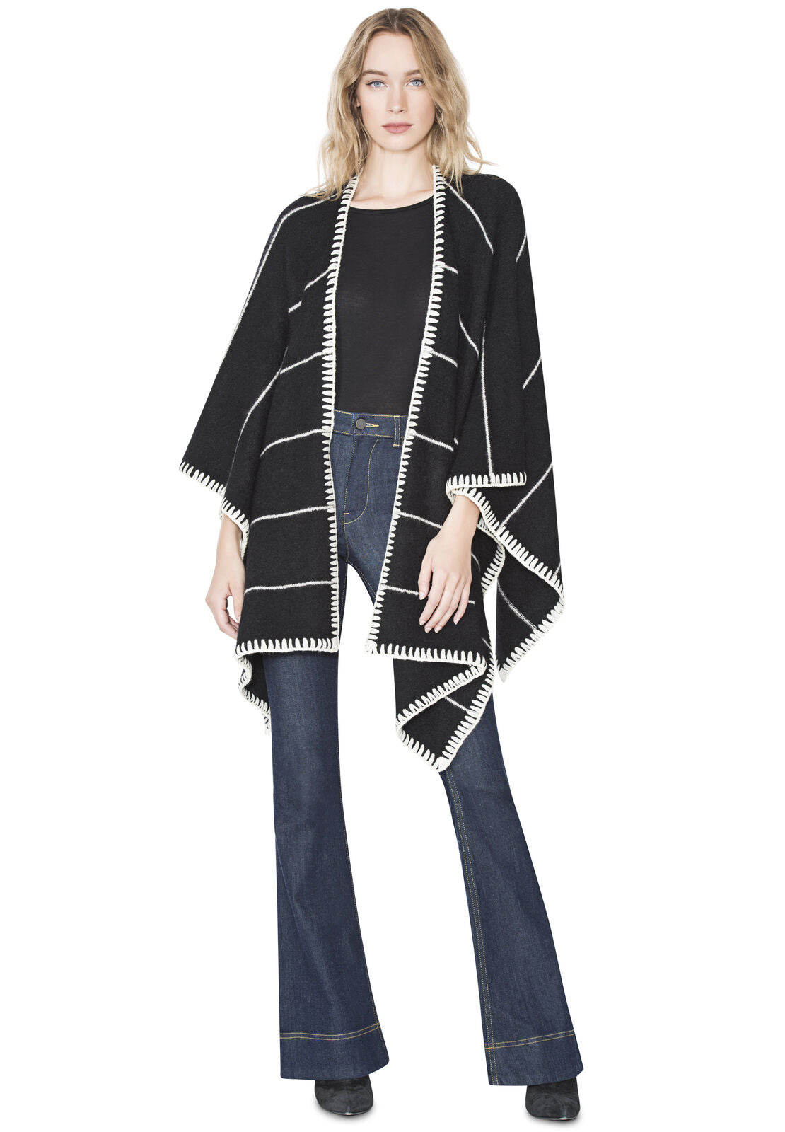 KAMALA OVERSIZED DRAPED PONCHO-ALICE + OLIVIA