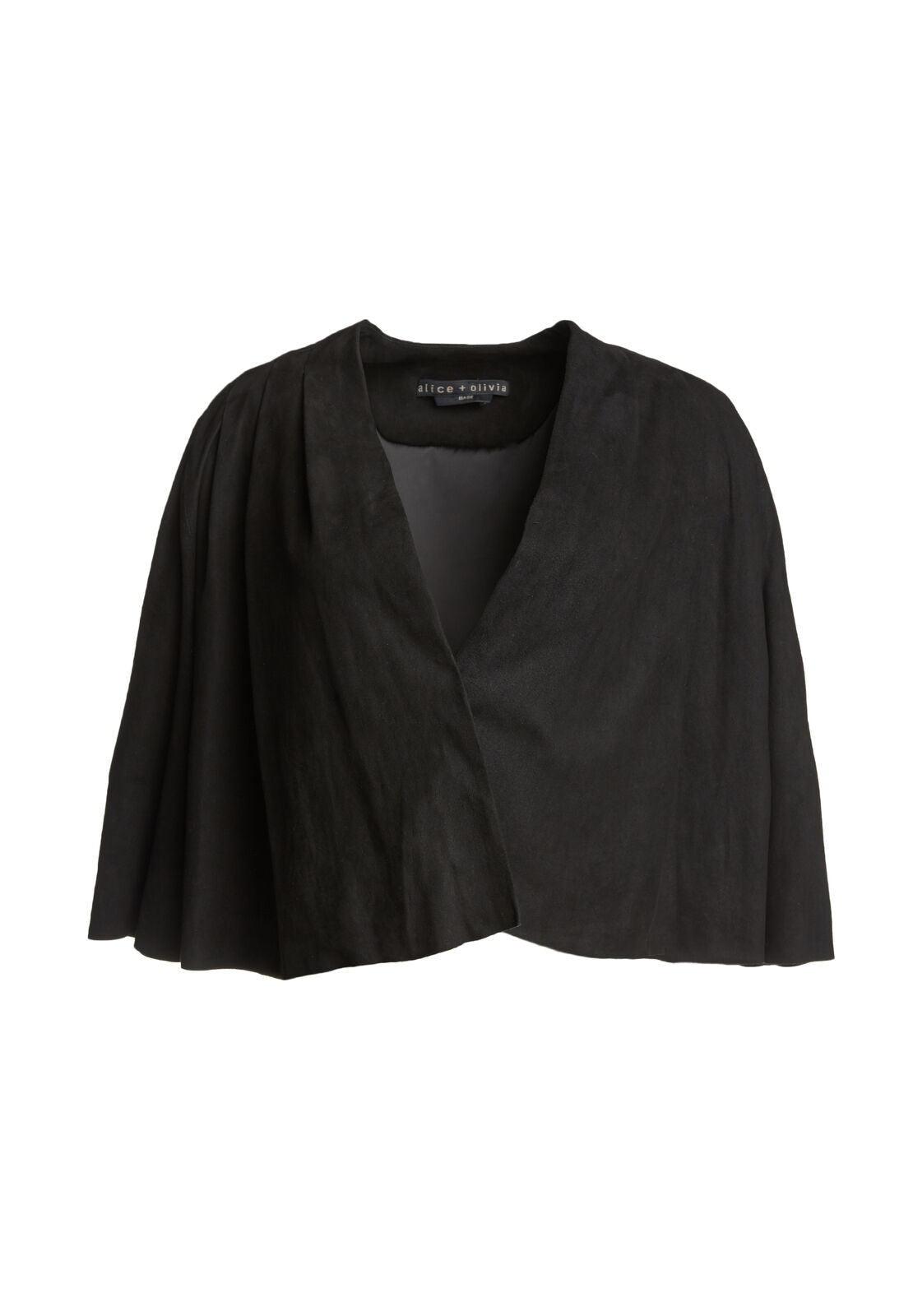 MARJORY SUEDE PLEATED SLV JKT-ALICE + OLIVIA