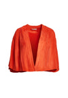 MARJORY SUEDE PLEATED SLV JKT-ALICE + OLIVIA
