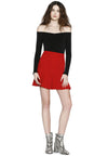 DELMA LTHR FIT FLARE SKT INSRT-ALICE + OLIVIA