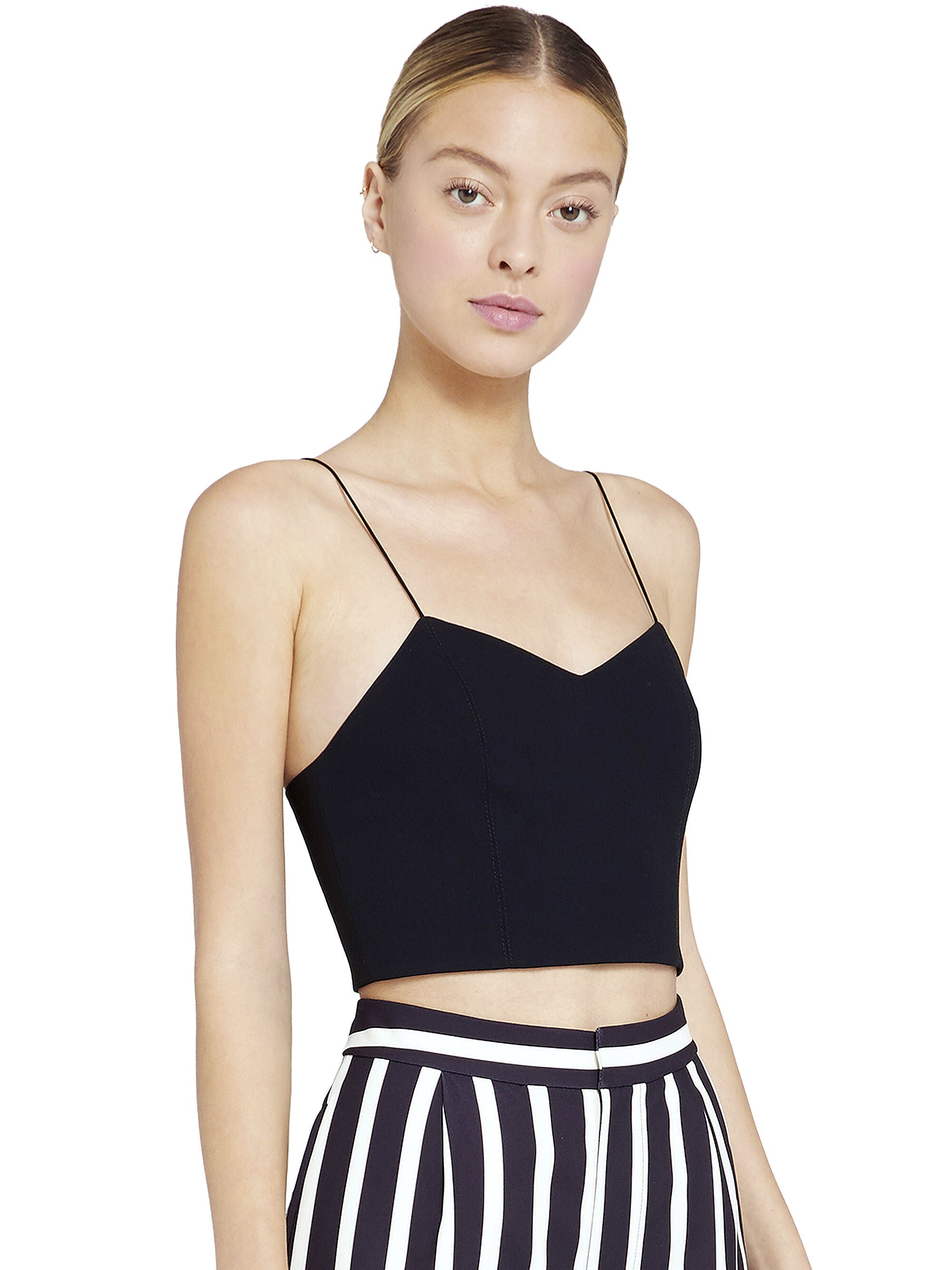 ARCHER CROPPED CAMI-Black-ALICE + OLIVIA