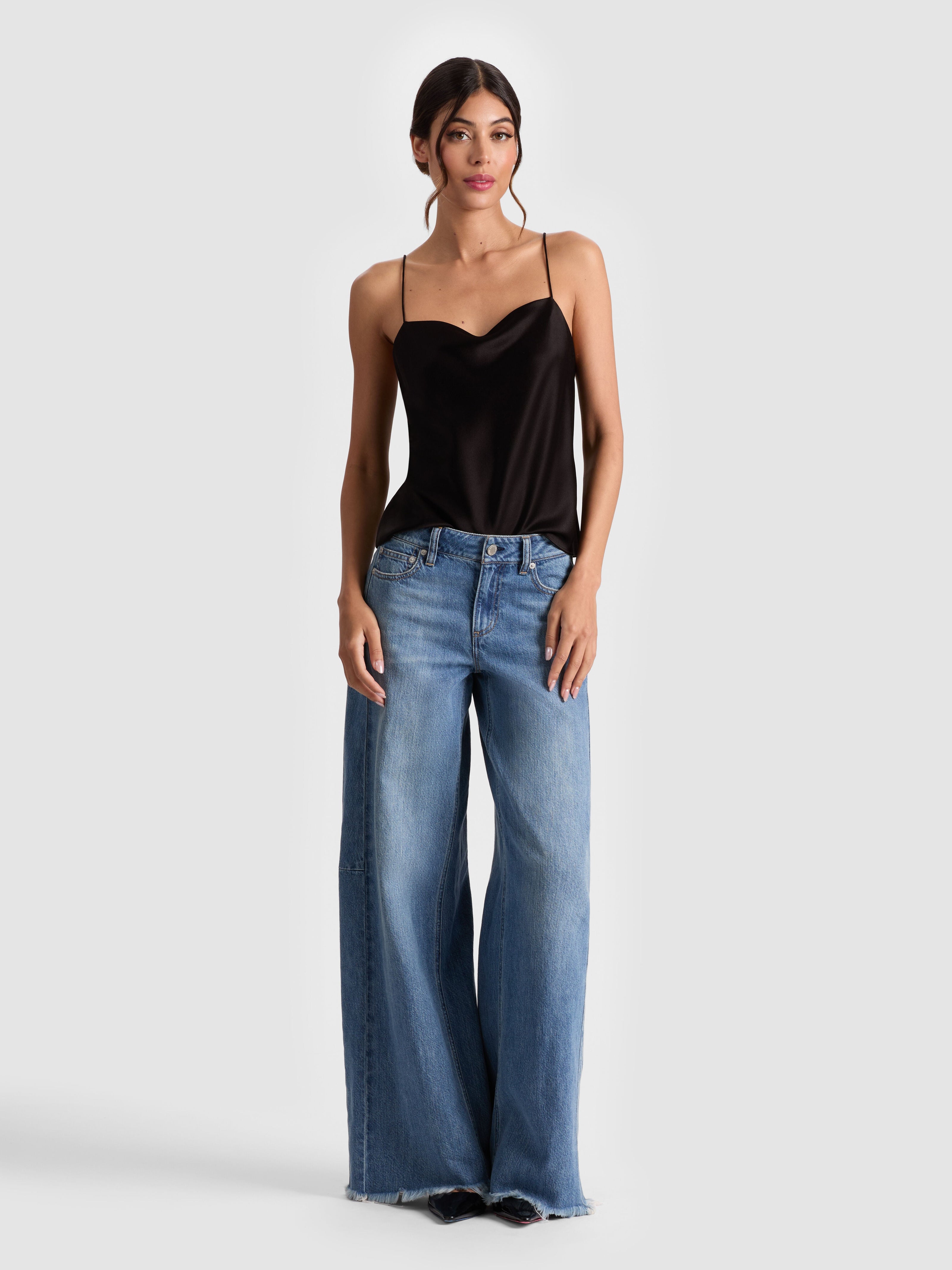 HARMON SLIP TANK-Black-ALICE + OLIVIA