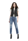 CODY LEATHER CROPPED MOTO VEST-ALICE + OLIVIA