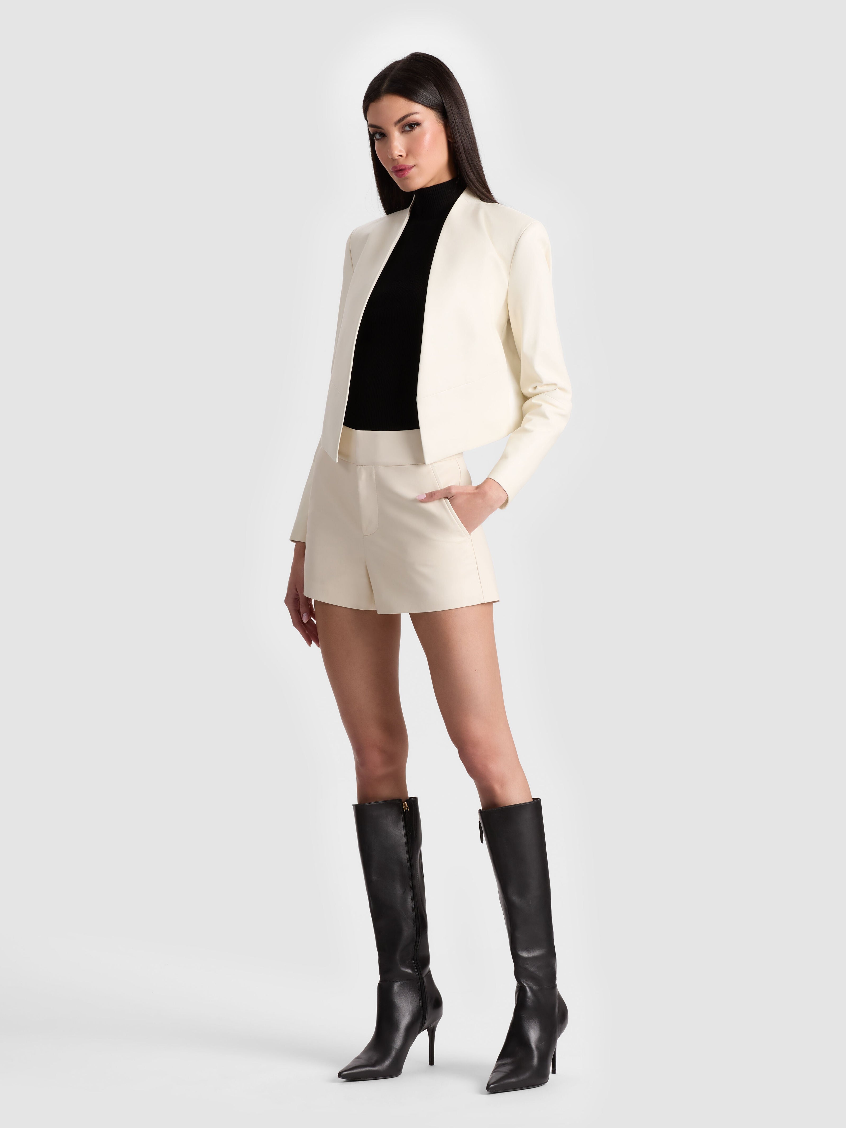 NEW HARVEY LEATHER JACKET-ALICE + OLIVIA