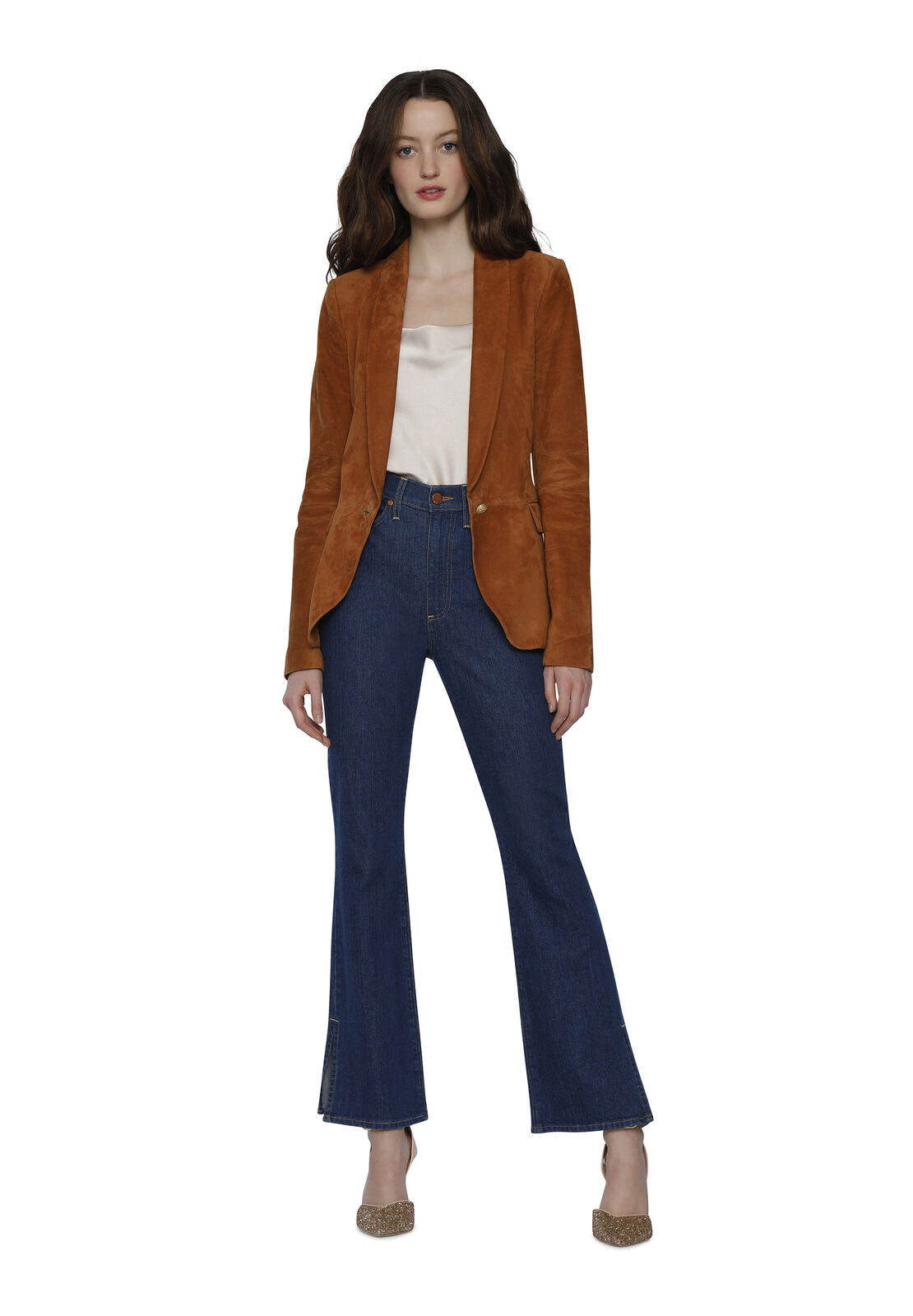 MACEY SUEDE SHAWL COLLAR BLAZER-ALICE + OLIVIA