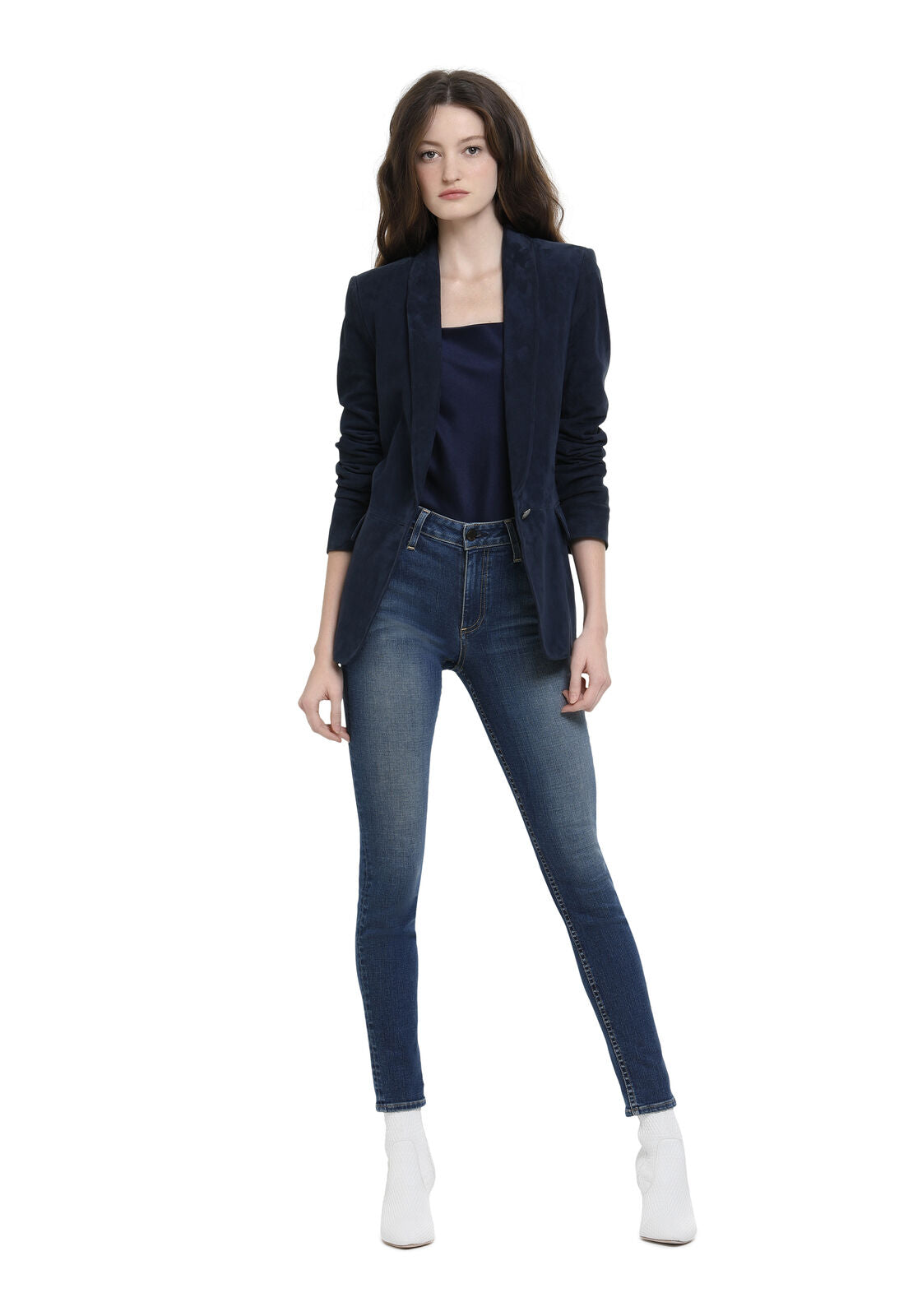 MACEY SUEDE SHAWL COLLAR BLAZER-ALICE + OLIVIA