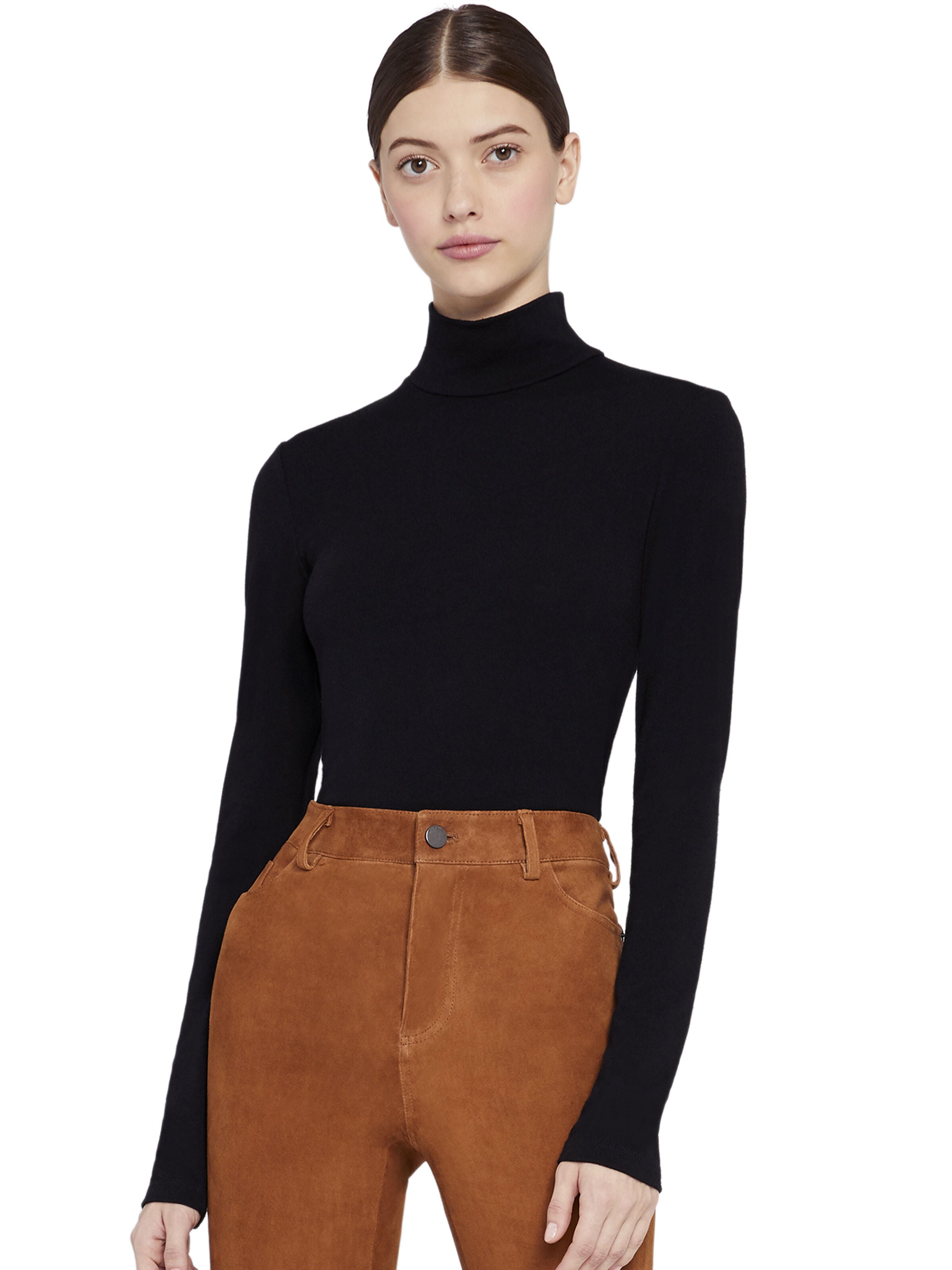 GARRISON SLIM MOCK NECK TOP-ALICE + OLIVIA