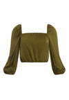 ALTA SQUARE NECK PEASANT TOP-ALICE + OLIVIA