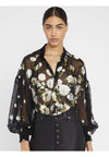 ADELE MIDI WRAP DRESS-SPRING SHOWER BLACK-ALICE + OLIVIA