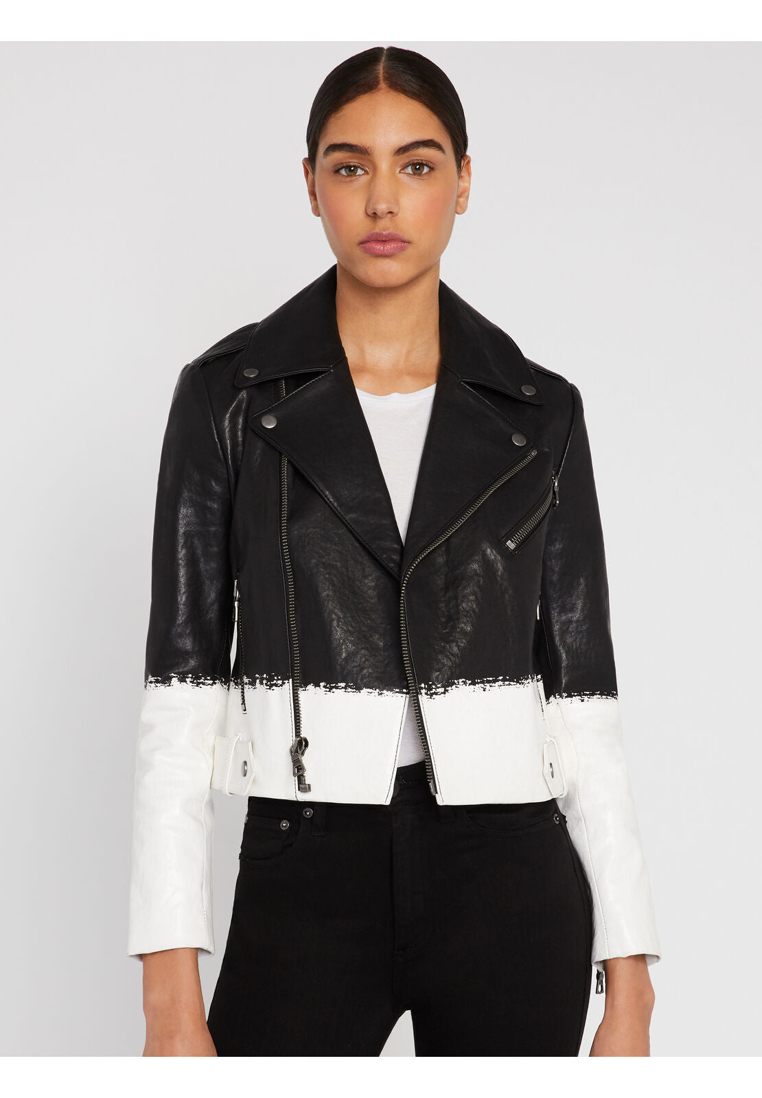 CODY LEATHER CROPPED MOTO JACKET-ALICE + OLIVIA