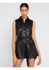DALLAS LEATHER ROMPER-ALICE + OLIVIA