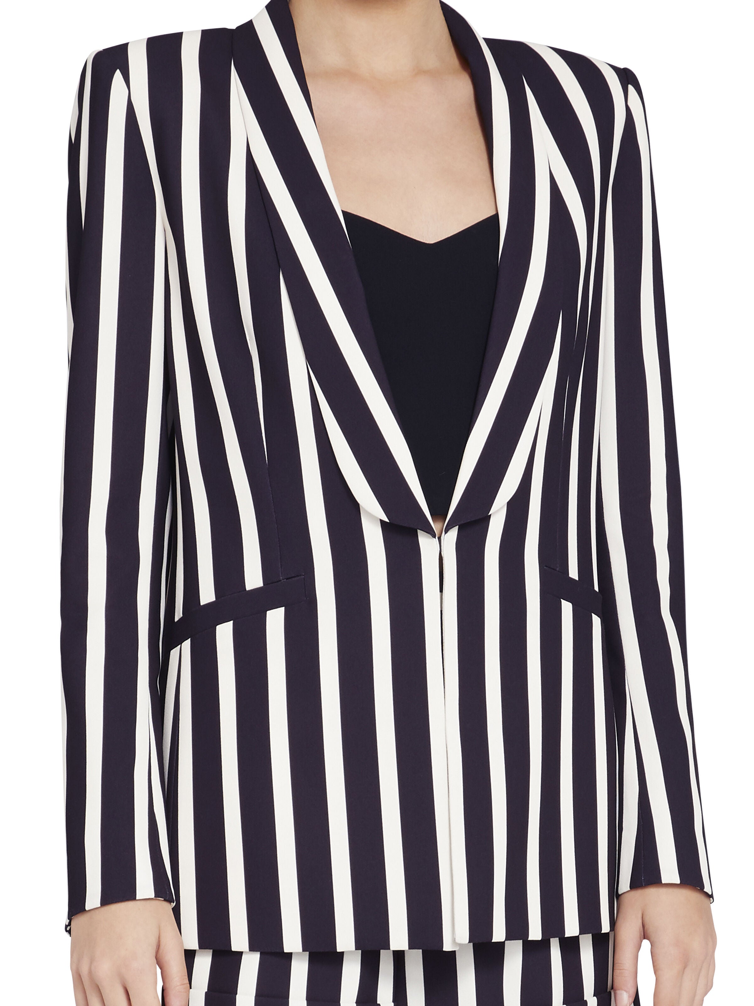 SKYE STRIPED BOYFRIEND BLAZER-ALICE + OLIVIA