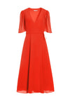 SURI FLUTTER SLEEVE MIDI DRESS-BRIGHT POPPY-ALICE + OLIVIA