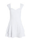 BRINDA RUFFLE MINI DRESS-White-ALICE + OLIVIA
