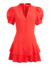 VAL SKORT ROMPER-BRIGHT POPPY-ALICE + OLIVIA