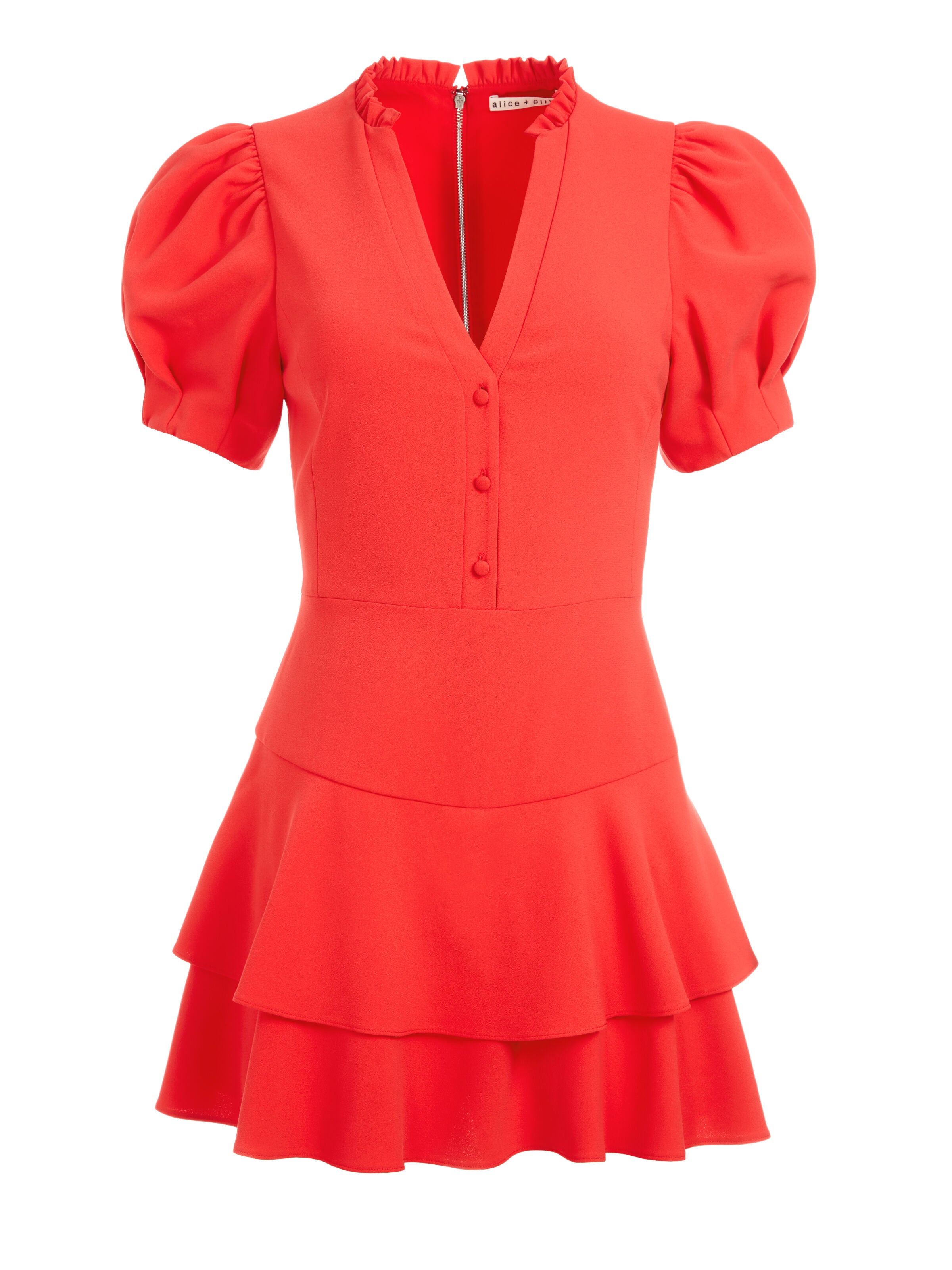 VAL SKORT ROMPER-BRIGHT POPPY-ALICE + OLIVIA