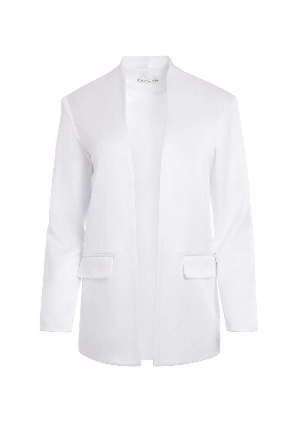 JETTA STRONG SHOULDER JACKET-White-ALICE + OLIVIA