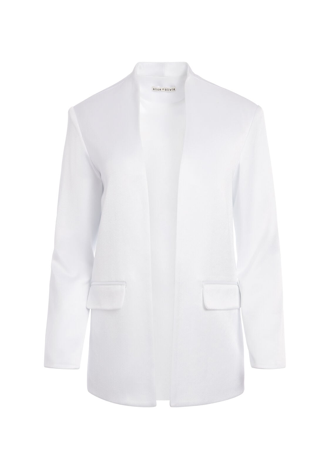 JETTA STRONG SHOULDER JACKET-White-ALICE + OLIVIA