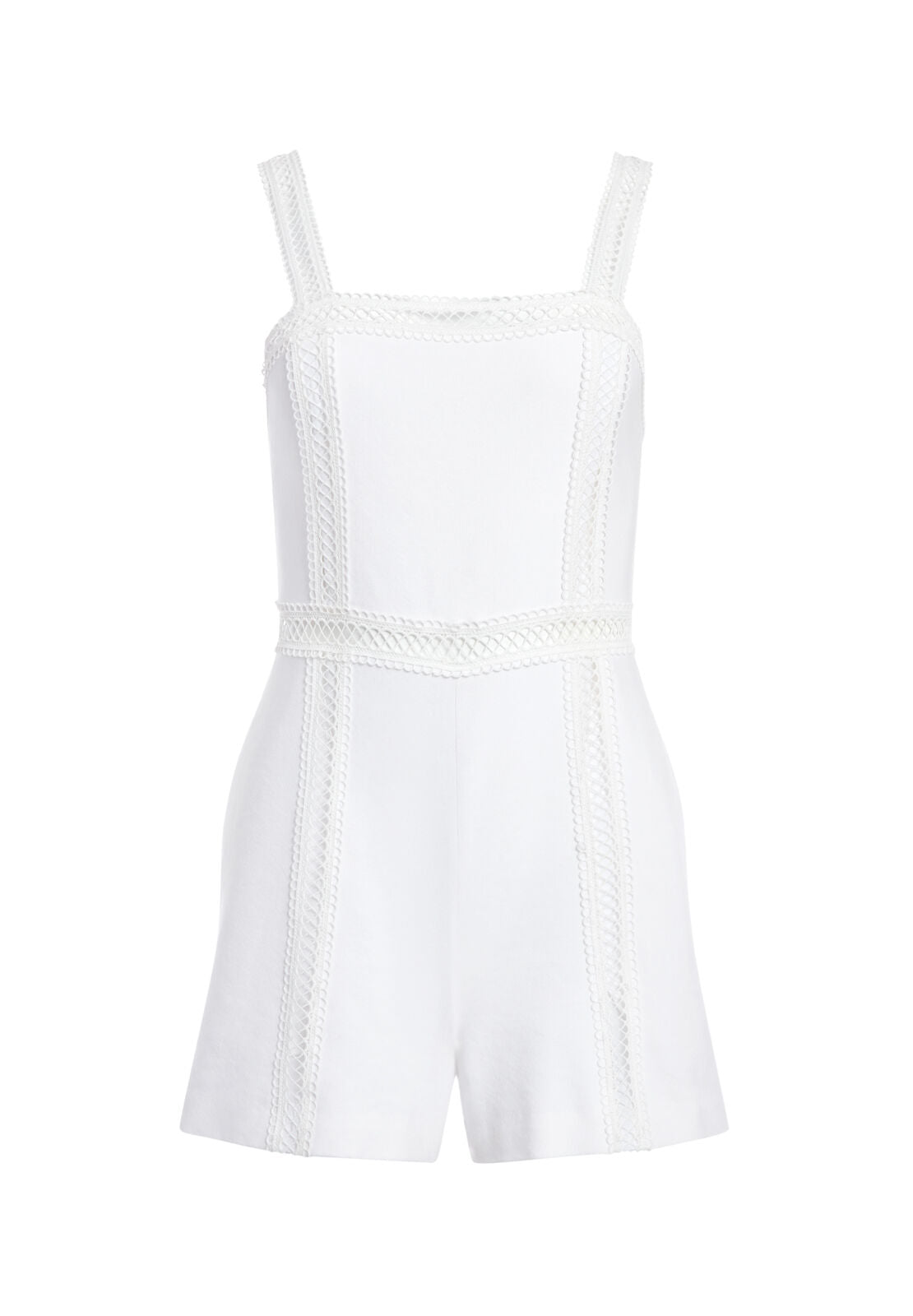 GLENDA SQUARE NECK ROMPER-ALICE + OLIVIA