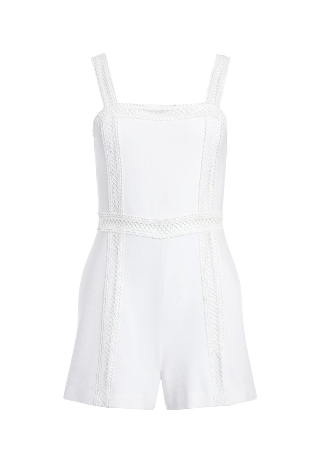 GLENDA SQUARE NECK ROMPER-ALICE + OLIVIA