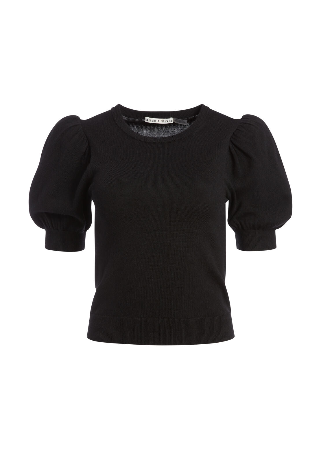 BRADY PUFF SLEEVE PULLOVER-Black-ALICE + OLIVIA