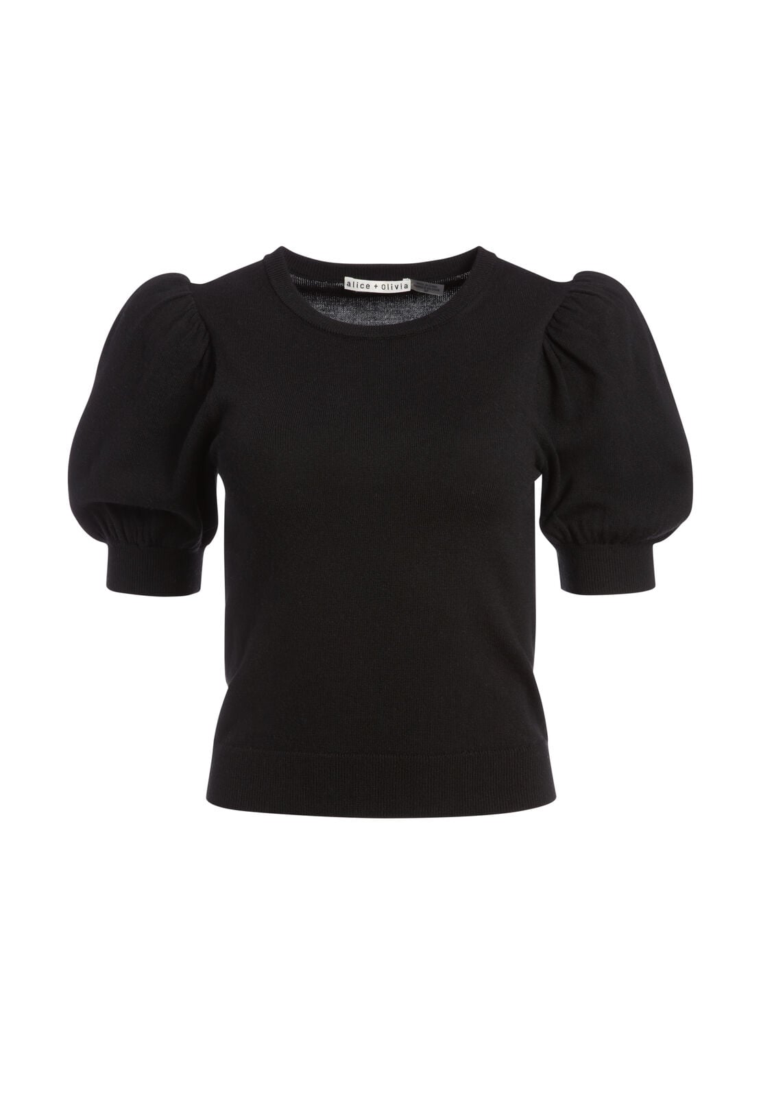 BRADY PUFF SLEEVE PULLOVER-Black-ALICE + OLIVIA