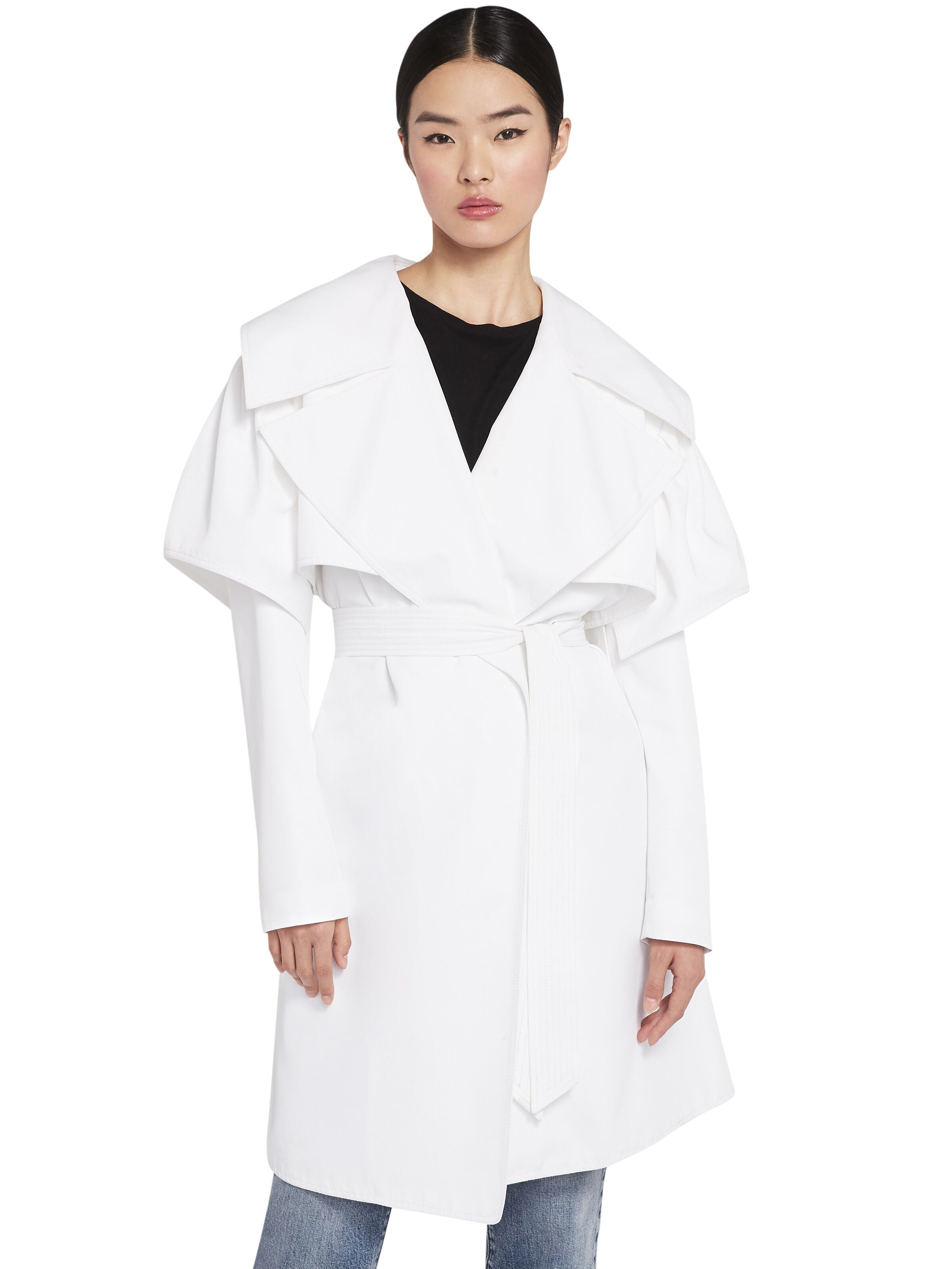 MELODIE RUFFLE SLEEVE TRENCH COAT-ALICE + OLIVIA
