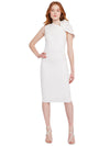 KIRO RUFFLE SHOULDER MIDI DRESS-White-ALICE + OLIVIA