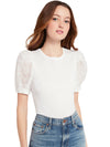 POSEY PUFF SLEEVE TEE-Black-ALICE + OLIVIA