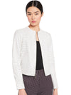 YARDLEY POLKA DOT LEATHER JACKET-MINI DOT SOFT WHITE-ALICE + OLIVIA