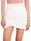 FIDELA LEATHER COMBO MINI SKIRT-ALICE + OLIVIA