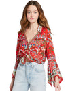 RANDA TRUMPET SLEEVE BUTTON DOWN-ALICE + OLIVIA