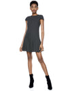 DOLLY GODET MINI DRESS-MINI DOT BLACK-ALICE + OLIVIA