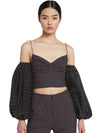 KAMILA POLKA DOT CROP TOP-ALICE + OLIVIA