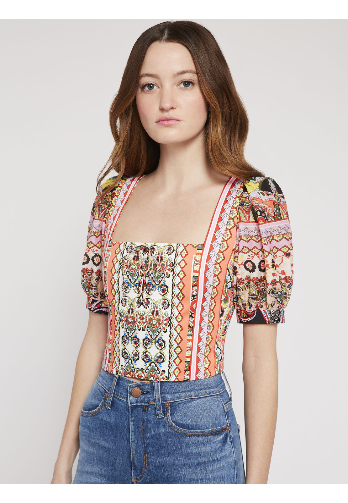 MARGARITE PUFF SLEEVE CROP TOP