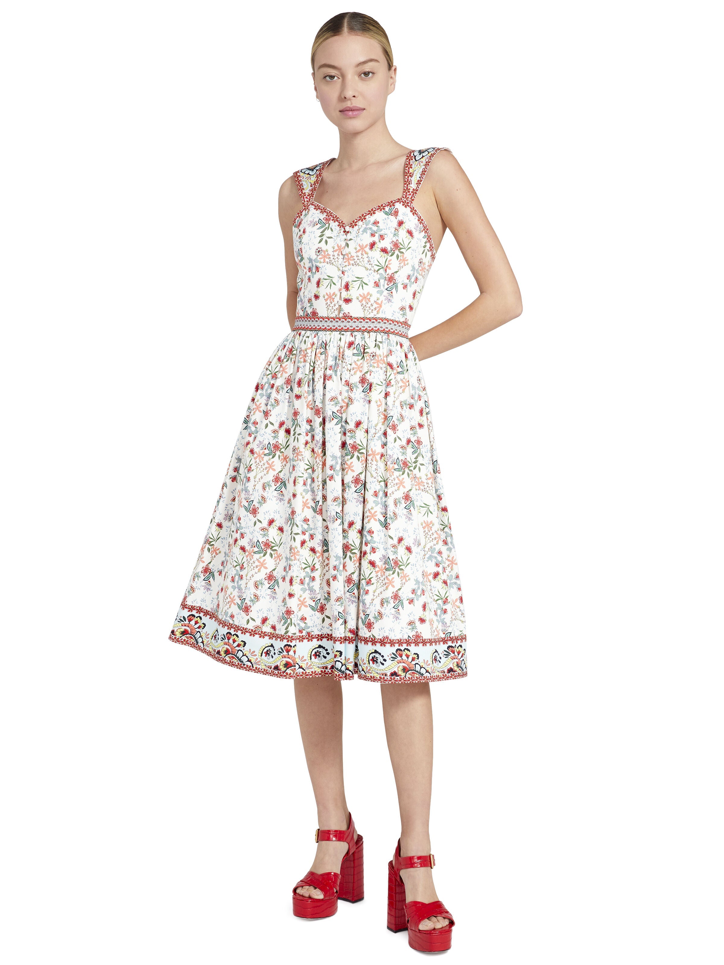 PORTIA SWEETHEART MIDI DRESS-ALICE + OLIVIA