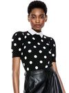 BRADY COLLARED PUFF SLEEVE SWEATER-ALICE + OLIVIA