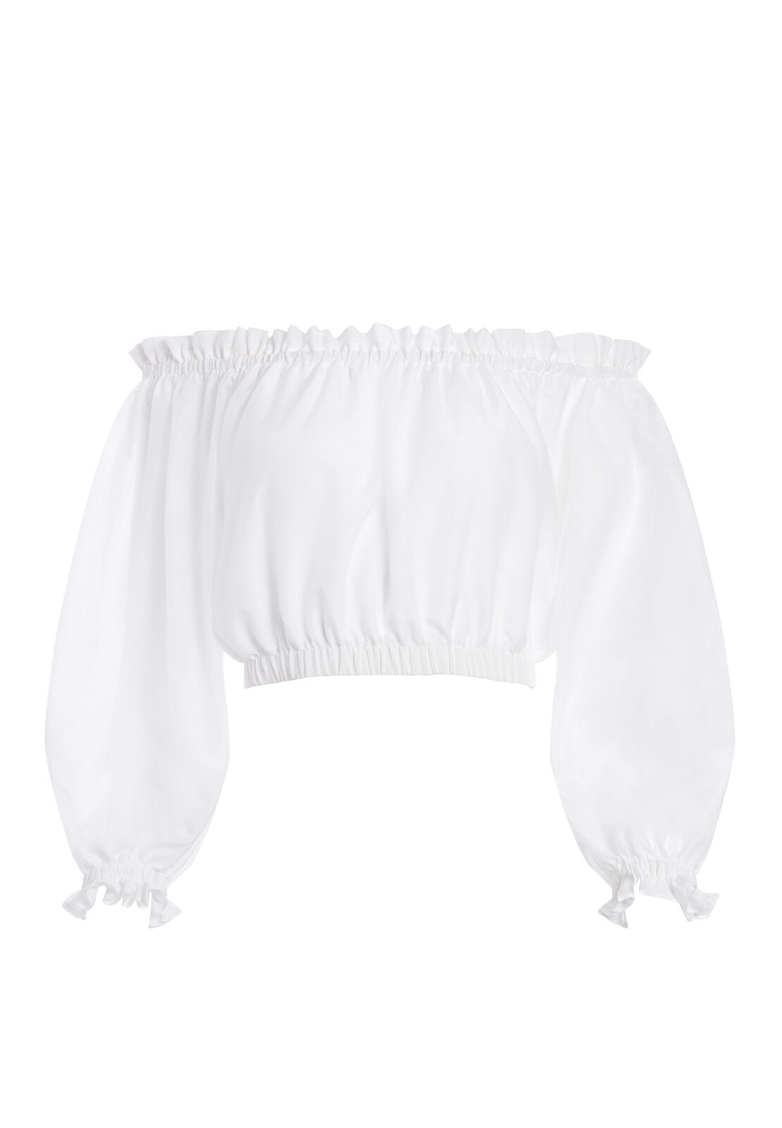 OLGA OFF THE SHOULDER CROP TOP-White-ALICE + OLIVIA