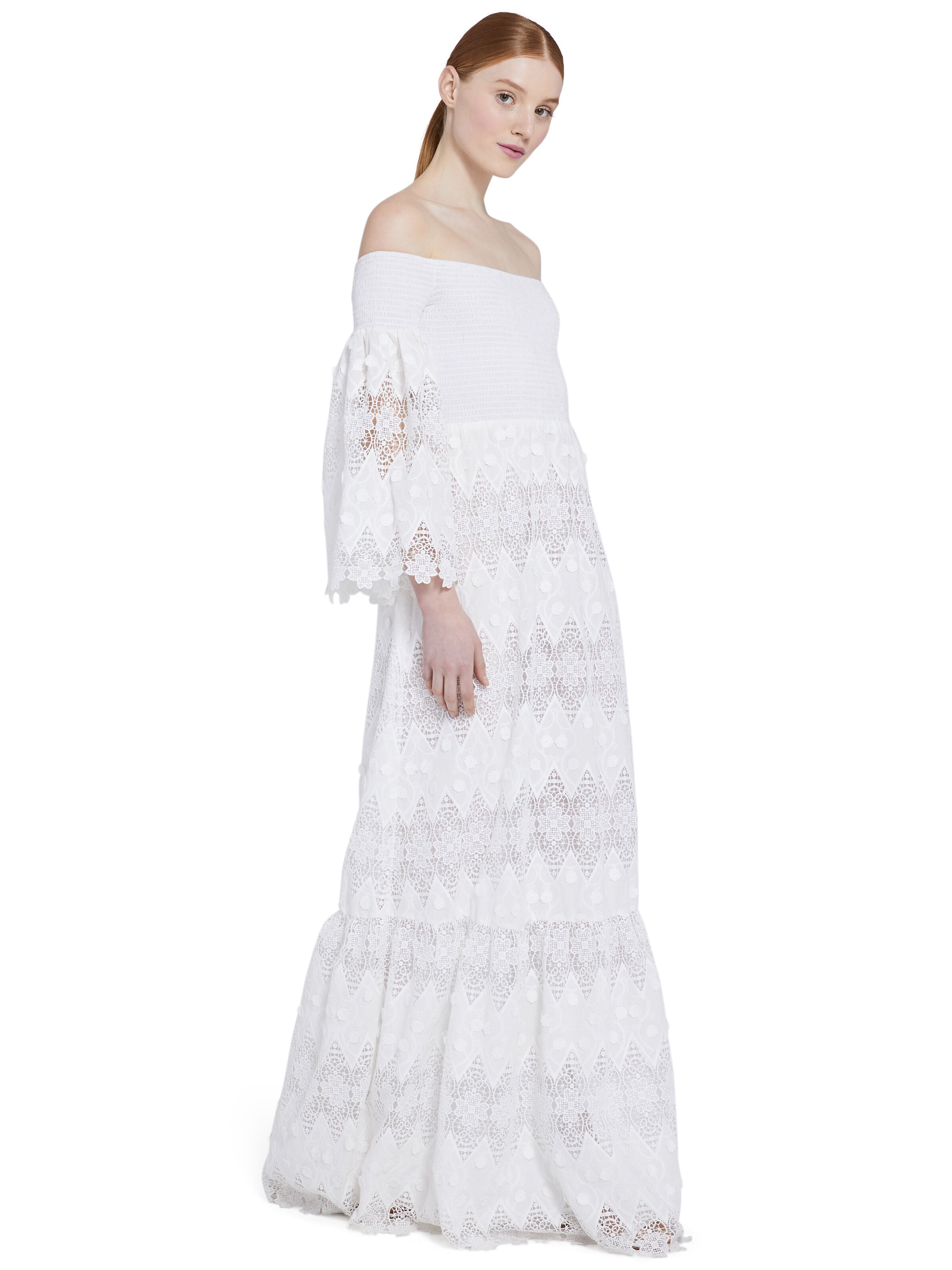 ROSELINE OFF SHOULDER MAXI DRESS-ALICE + OLIVIA