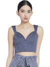 REGENIA STRIPED CROP TOP-ALICE + OLIVIA