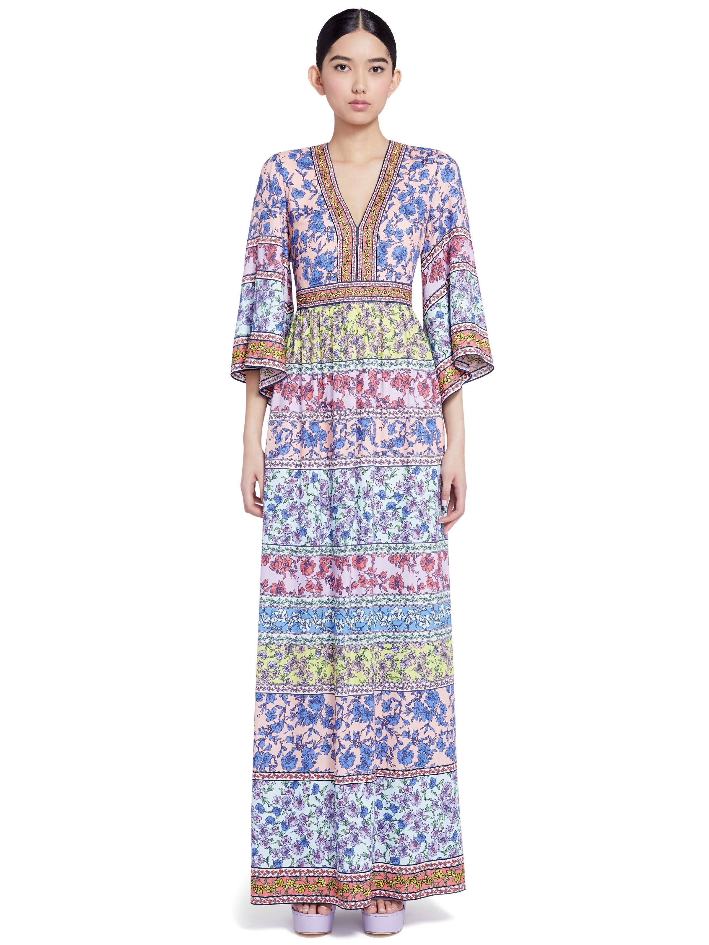 LENA EMBROIDERED KIMONO DRESS-ALICE + OLIVIA