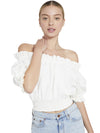 CAPRINA OFF THE SHOULDER CROP TOP-LAVENDER-ALICE + OLIVIA