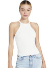 HIEDI FITTED HALTER TOP-ALICE + OLIVIA