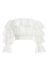 MANDARA RUFFLE CROP TOP-ALICE + OLIVIA