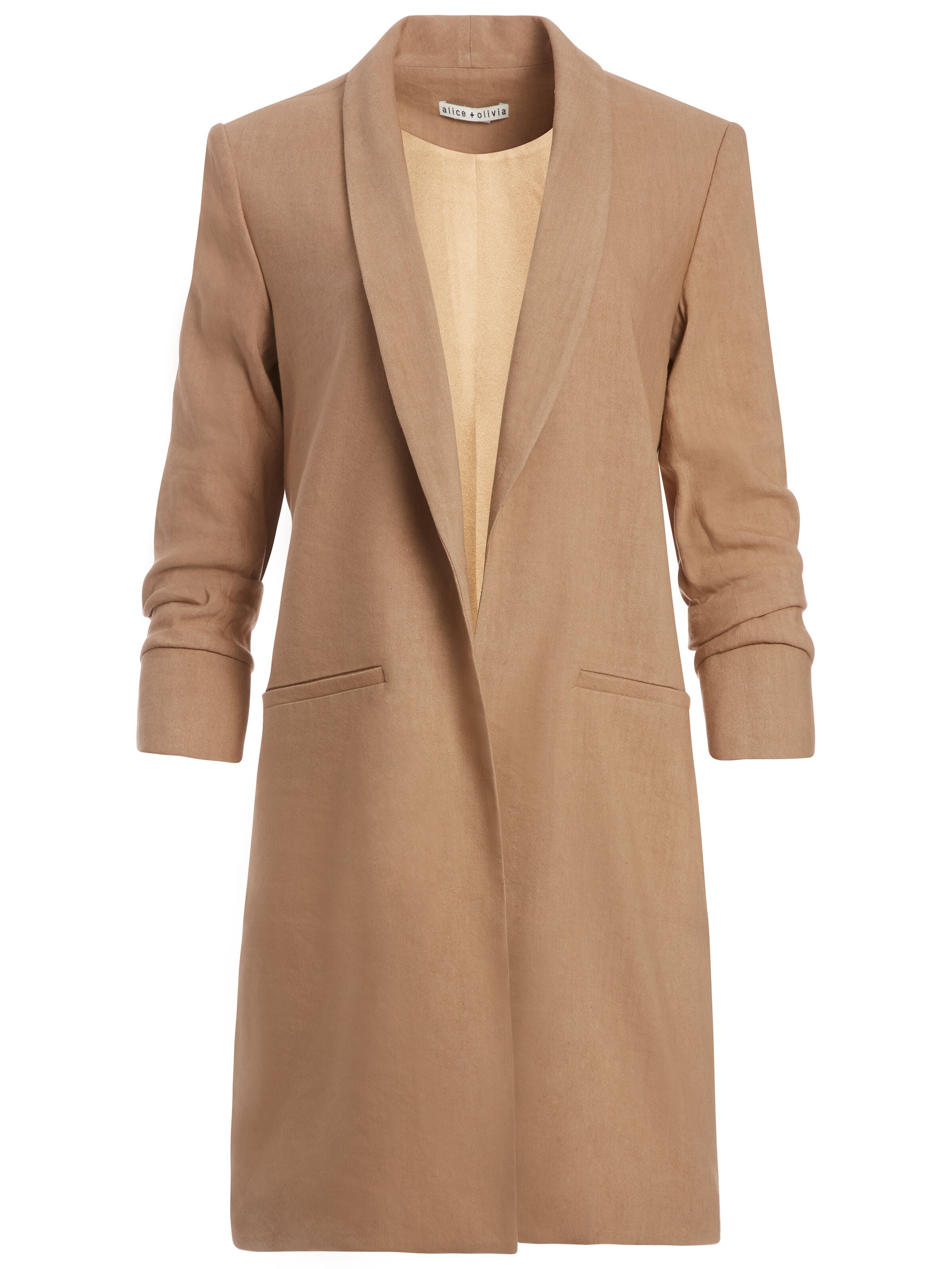 MURIEL SCRUNCHED SLIT SLEEVE COAT-ALICE + OLIVIA