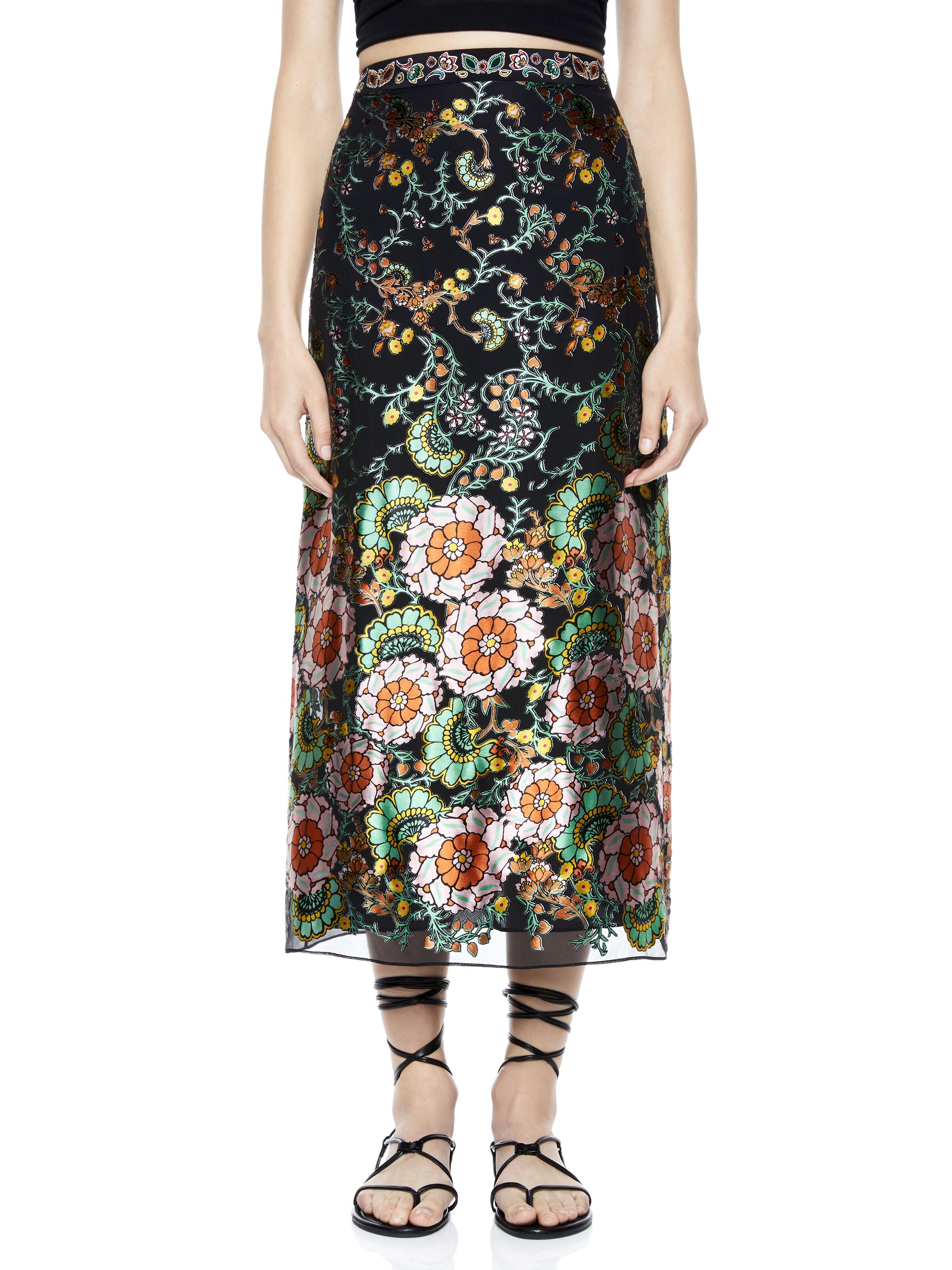 MAEVE EMBROIDERED MIDI SLIP SKIRT-ALICE + OLIVIA