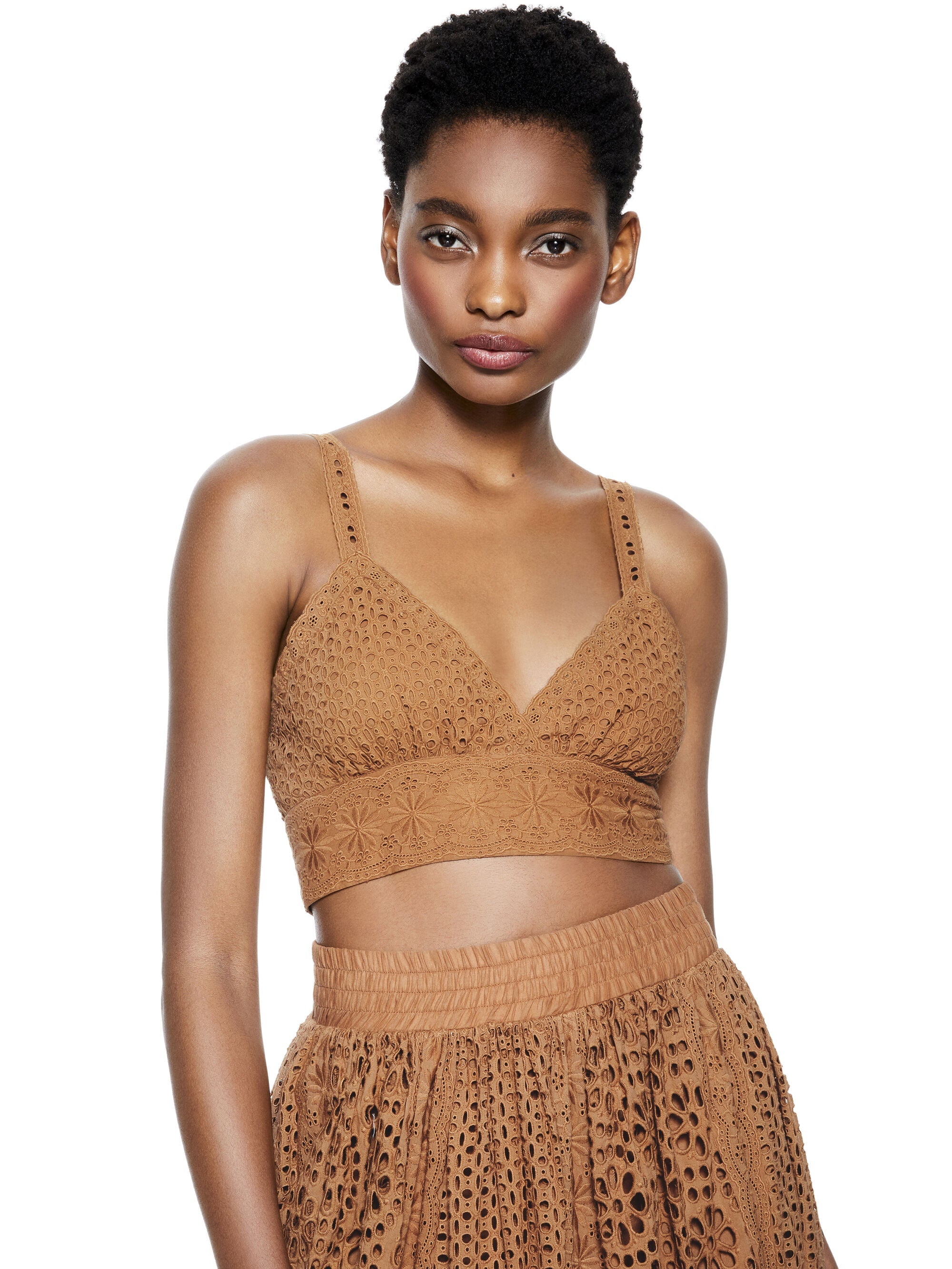 VERLIE EYELET CROP TOP