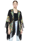 KAMALA EMBROIDERED PONCHO-BLACK/MULTI-ALICE + OLIVIA