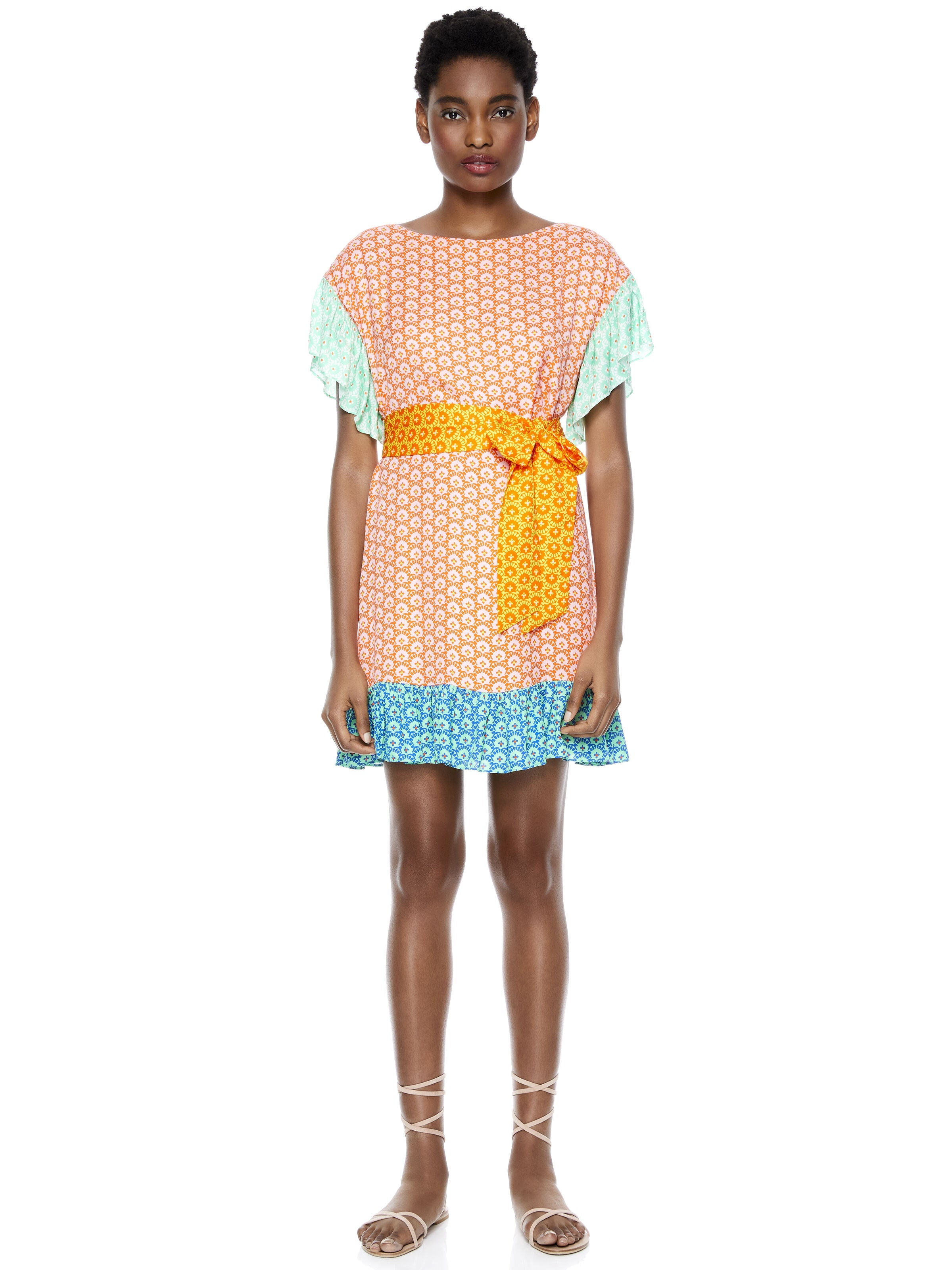 ELLA MAE TIE WAIST MINI DRESS-ALICE + OLIVIA