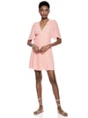 SANDRA FLORAL WRAP MINI DRESS-ALICE + OLIVIA